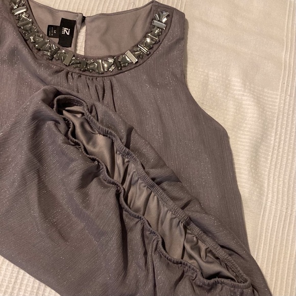 iZ Byer Sleeveless Top | Size M | Blouson | Sparkly | Jewel Collar | Party - Picture 6 of 7